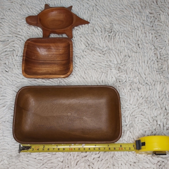 Wood trinket dishes (3 pieces) - Picture 2 of 3